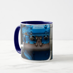 Blue Tractor Motor Mug