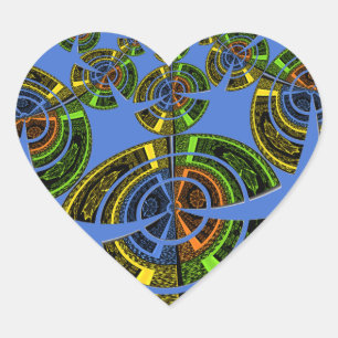 Blue tradition heart sticker