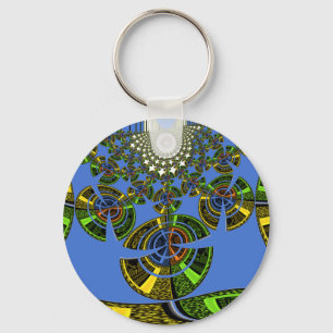 Blue tradition key ring
