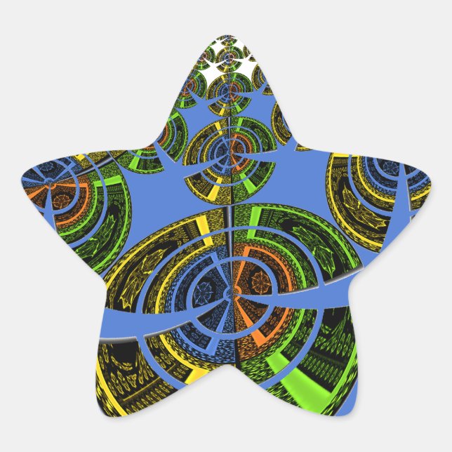 Blue tradition star sticker (Front)