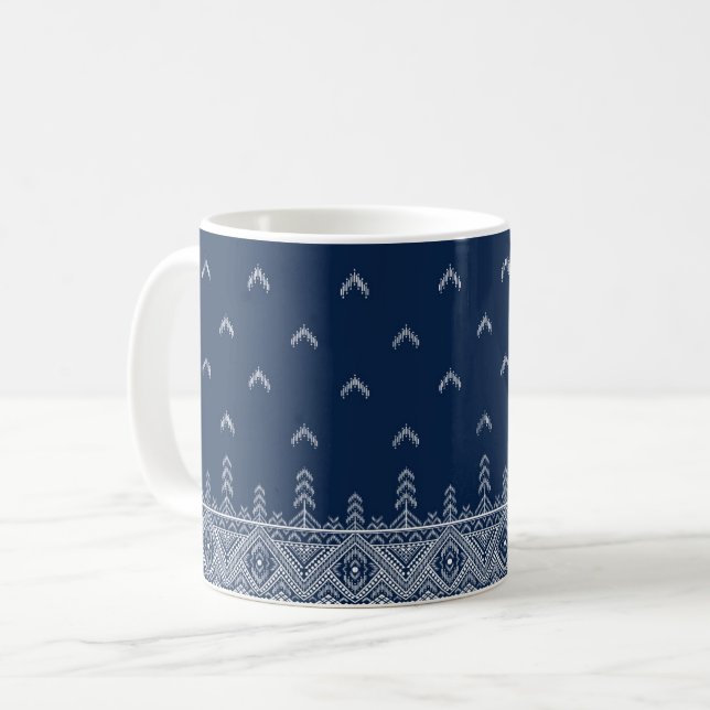 blue traditional mug  (Front Left)