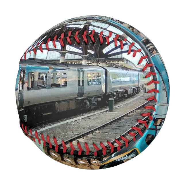 Blue train , at York station. Baseball (Front Right)