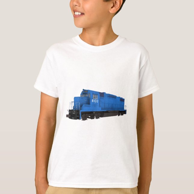 Blue Train Engine: T-Shirt (Front)