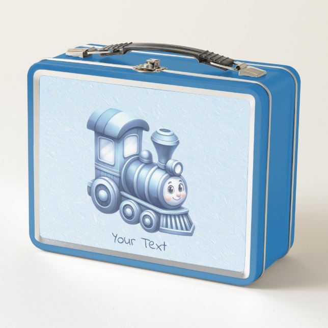 Blue Train Metal Lunch Box (Front)