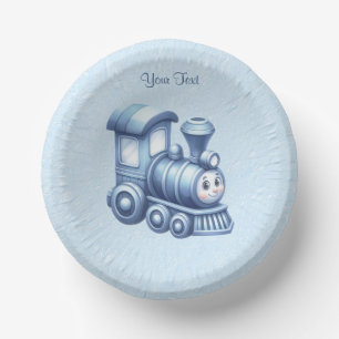 Blue Train Paper Bowl Paper Plate