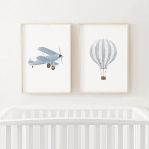 Blue Transportation Travel Nursery Decor