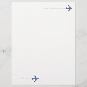 blue travel aeroplane with dotted line on white