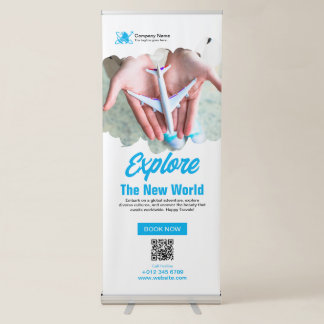 Blue Travel Agency Retractable Banner