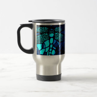 blue travel dragonfly travel mug