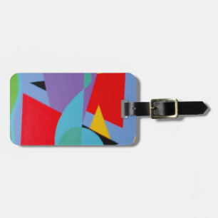 Blue Treble Clef Rhythm Luggage Tag