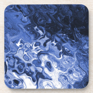 Blue Tree Abstract Coaster