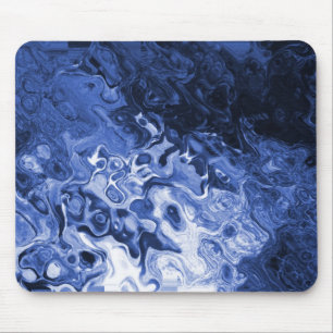 Blue Tree Abstract Mouse Mat