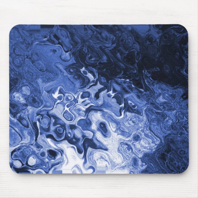 Blue Tree Abstract Mouse Mat (Front)