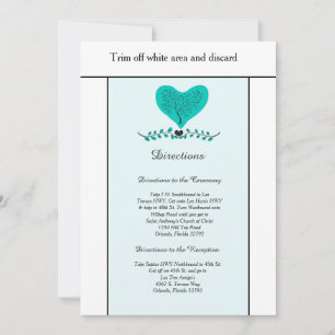 Blue Tree and Heart 3.5x6 Directions Card
