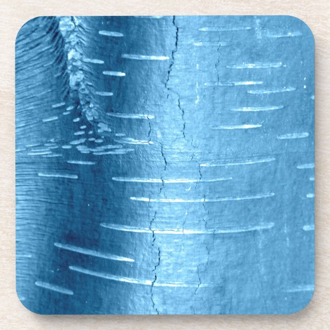 Blue Tree Bark Coaster (Front)