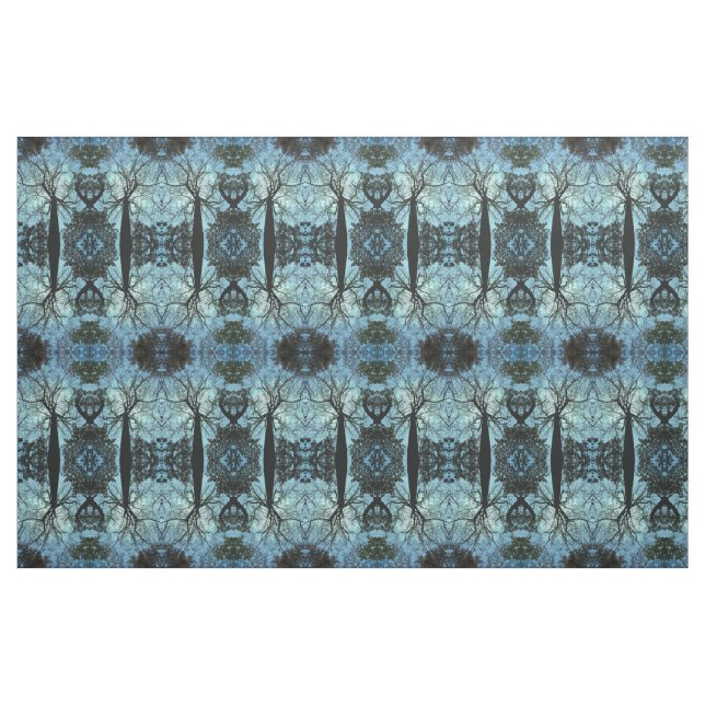 Blue Tree Branch Abstract Fabric (Yard)