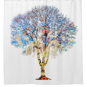Blue Tree Design 199 shower curtain