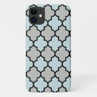 Blue Trellis, Quatrefoil, Moroccan Lattice