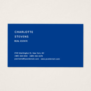 Blue Trendy Minimalist Elegant Simple Profile Card