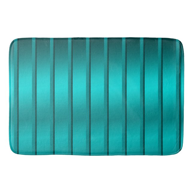 blue trendy sower  bath mat (Front)