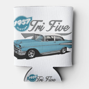 Blue Tri Five Can Cooler