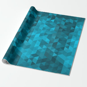blue triangle background abstract pattern low poly wrapping paper