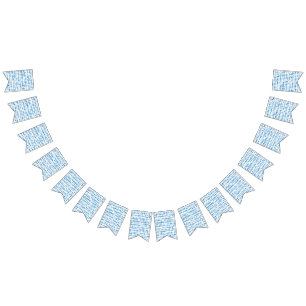 Blue Triangle Pattern Bunting Flags – Modern Decor