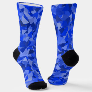Blue Triangle Pattern Socks