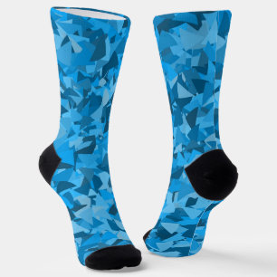 Blue Triangle Pattern Socks