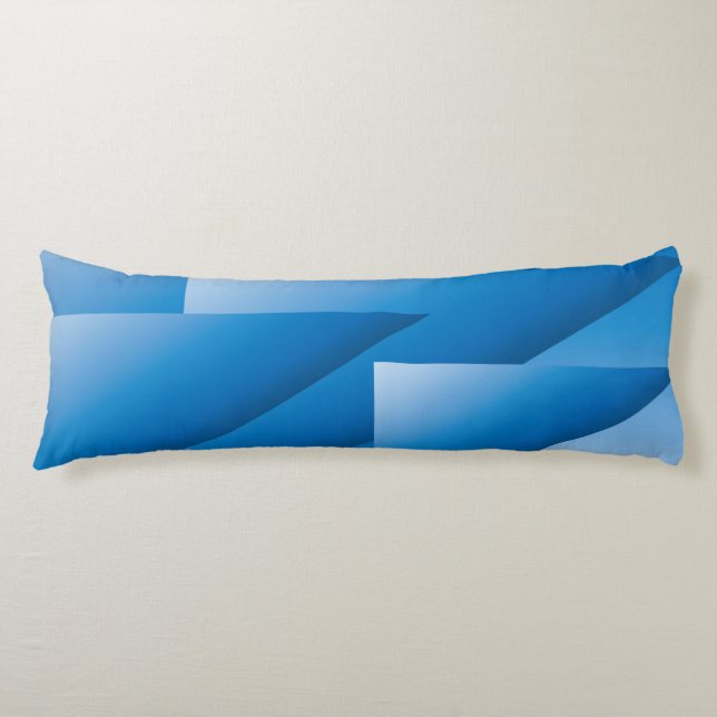 Blue triangles body cushion (Front)