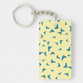 Blue triangles key ring