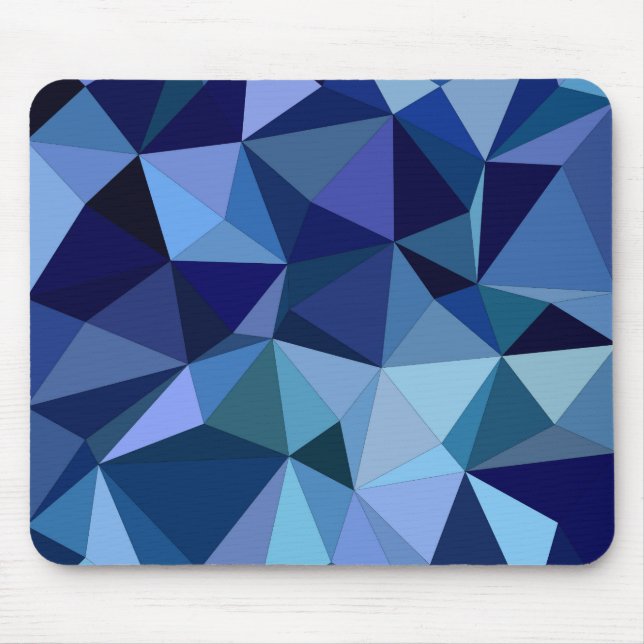 Blue triangles mouse mat (Front)