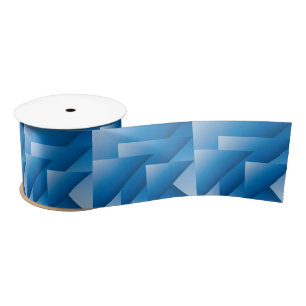 Blue triangles satin ribbon