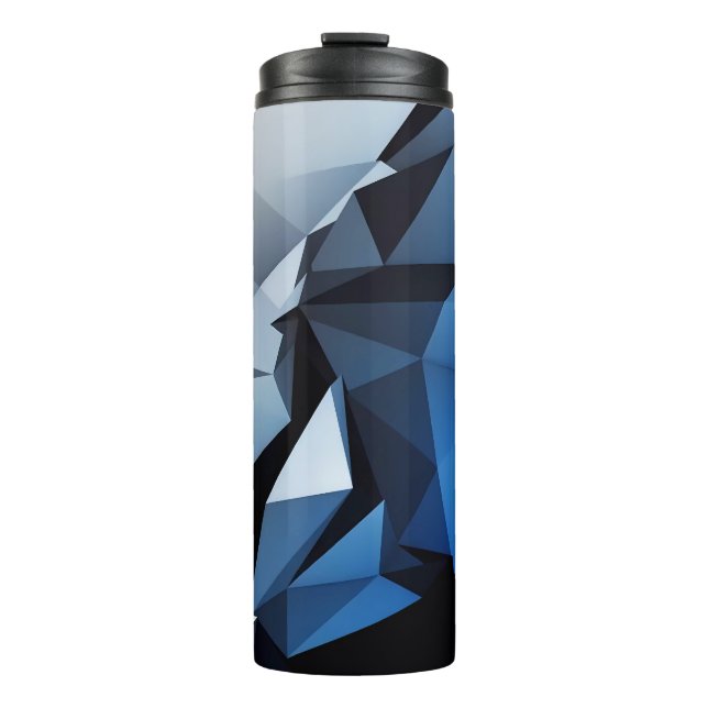Blue Triangular Mirage Thermal Tumbler (Front)