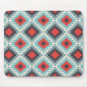 Blue Tribal Abstract Mouse Mat