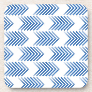 Blue Tribal Arrow Pattern Coaster