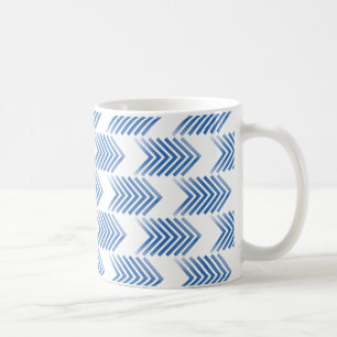 Blue Tribal Arrow Pattern Coffee Mug