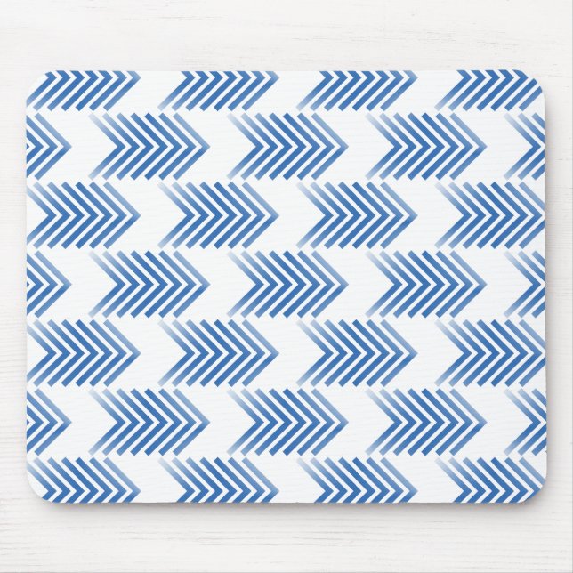 Blue Tribal Arrow Pattern Mouse Mat (Front)