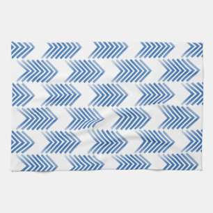 Blue Tribal Arrow Pattern Tea Towel
