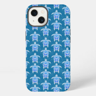 Blue Tribal Honu Sea Turtles iPhone 13 Case