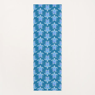 Blue Tribal Honu Sea Turtles Yoga Mat