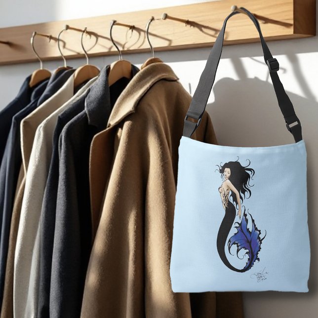 Blue Tribal Mermaid  Crossbody Bag (Creator Uploaded)