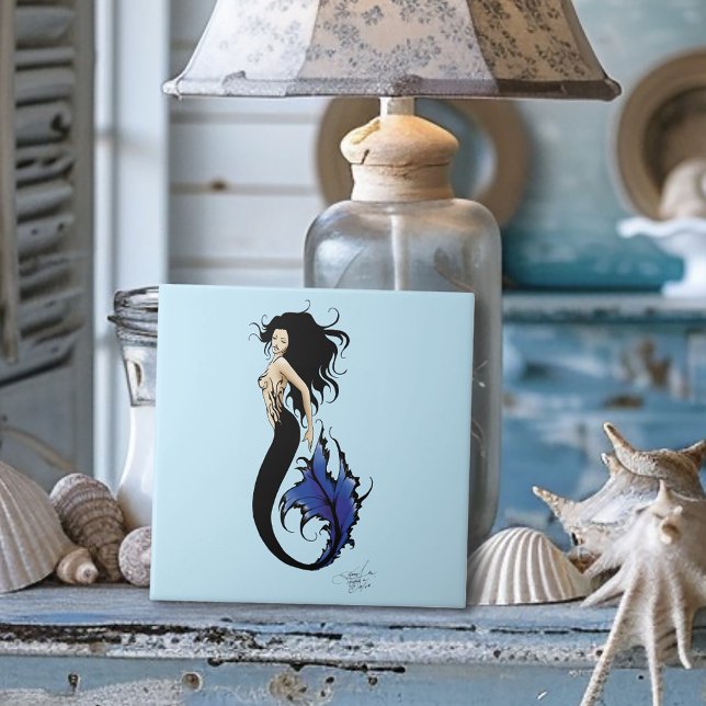 Blue Tribal Mermaid Tile (Creator Uploaded)
