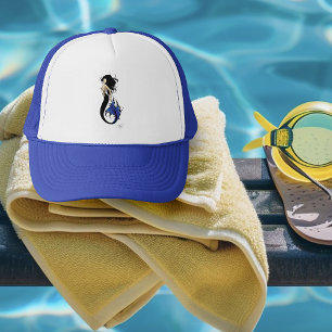 Blue Tribal Mermaid  Trucker Hat