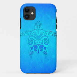Blue Tribal Turtle iPhone 11 Case