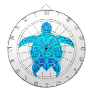 Blue Tribal Turtle Dartboard