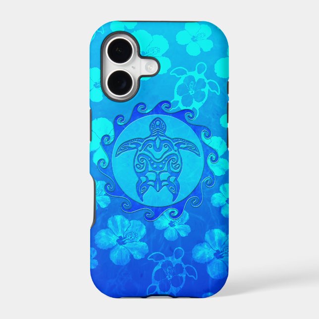 Blue Tribal Turtle Sun (Back)