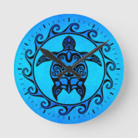 Blue Tribal Turtle Sun