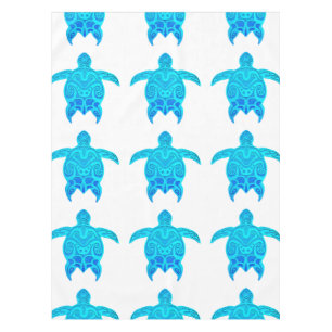 Blue Tribal Turtle Tablecloth