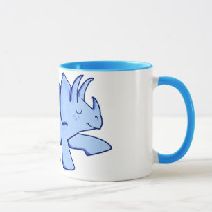 Blue Triceratops Mug